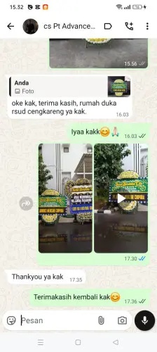 Testimonial Papan Bunga Pernikahan cipining