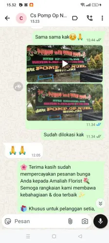 Testimonial Papan Bunga cipining