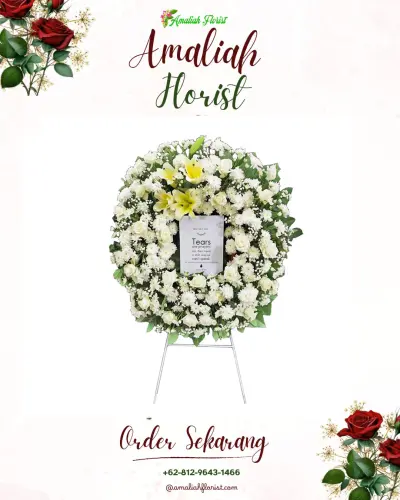 Krans Bunga Duka Cita cipining